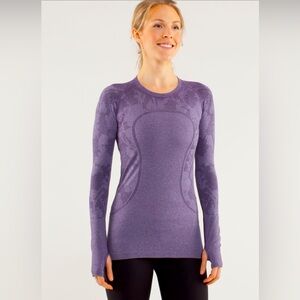 SPECIAL EDITION LULULEMON Swiftly Tech Long Sleeve Crew 1.0 Size 4 Concord Grape